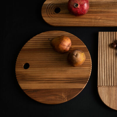 Maku Groove tarjoilulauta akasia Ø35 cm